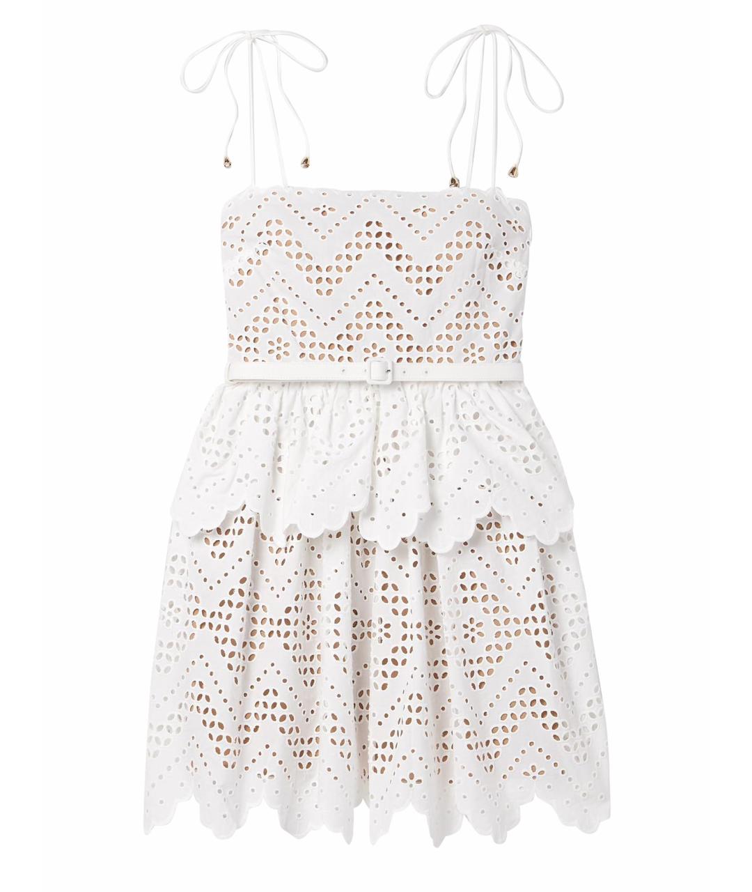 SELF-PORTRAIT Белое хлопковое повседневное платье, фото 1