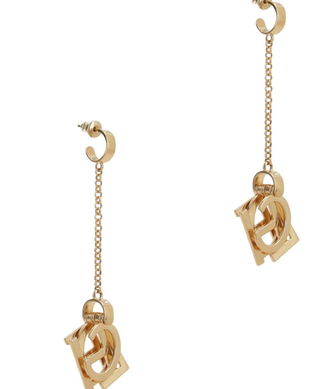 CHLOE Золотые латунные серьги, фото 2