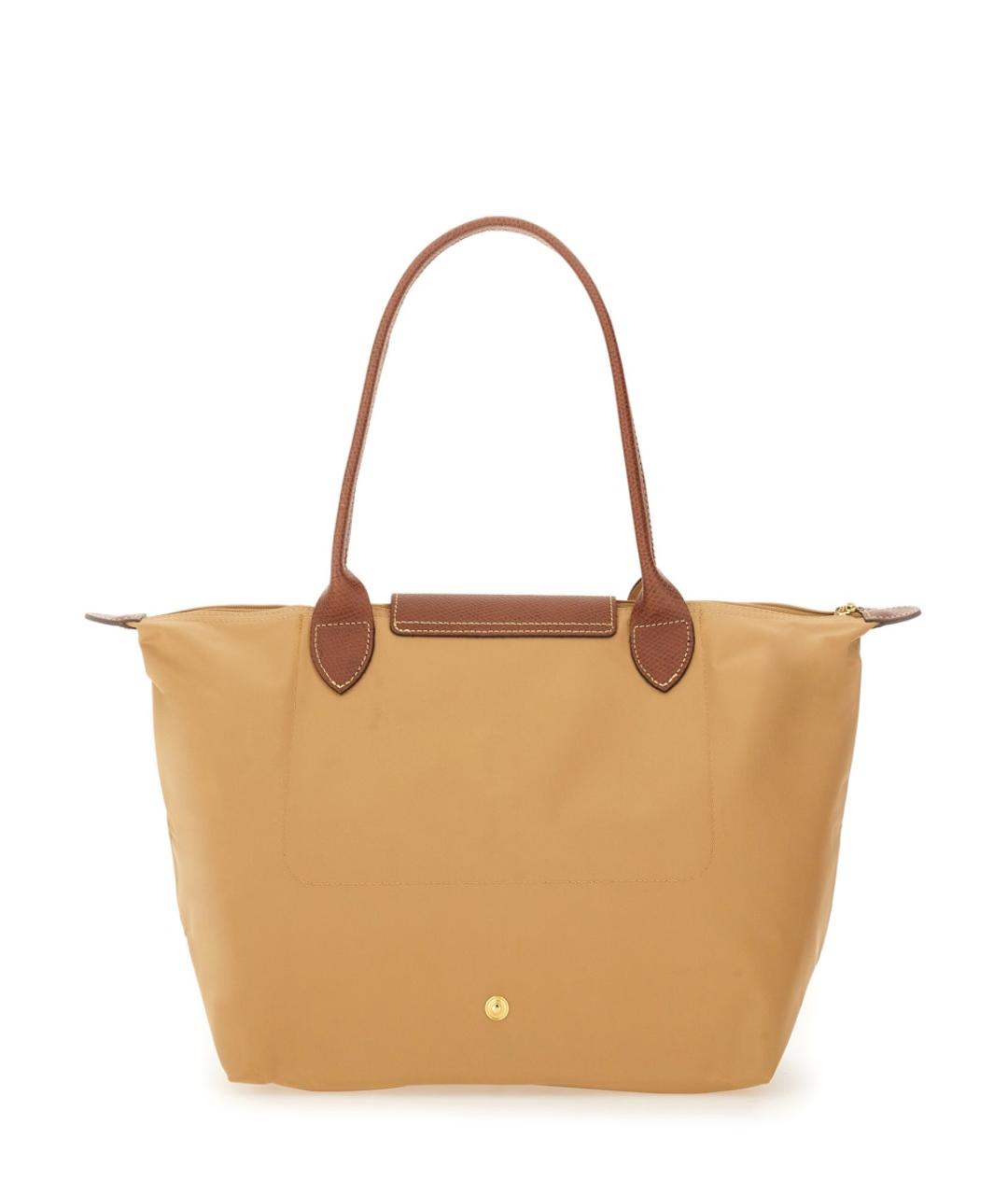 LONGCHAMP Бежевая синтетическая сумка тоут, фото 2