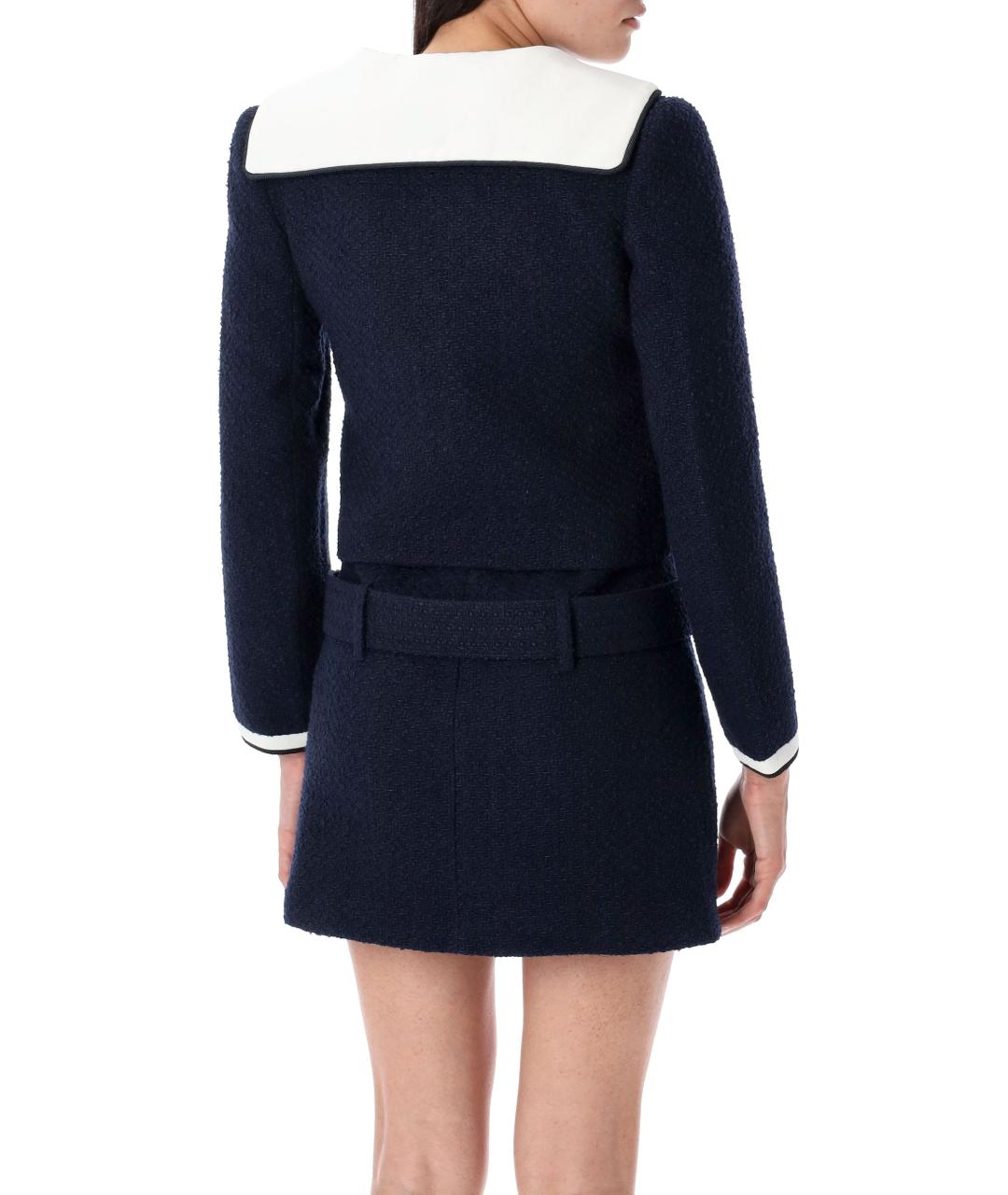 SELF-PORTRAIT Синяя полиэстеровая куртка, фото 3