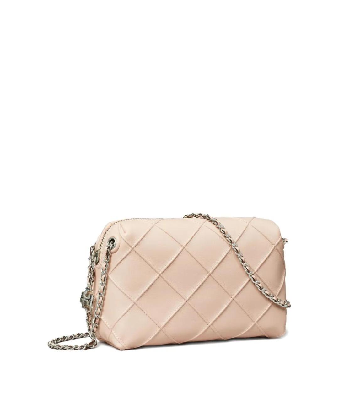 TORY BURCH Розовая бархатная сумка через плечо, фото 3