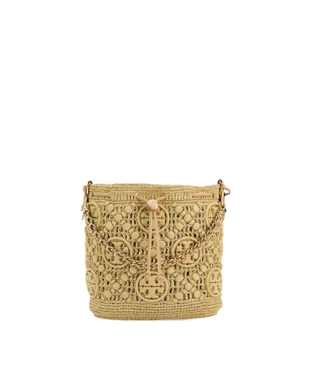 TORY BURCH Бежевая пелетеная сумка через плечо, фото 1