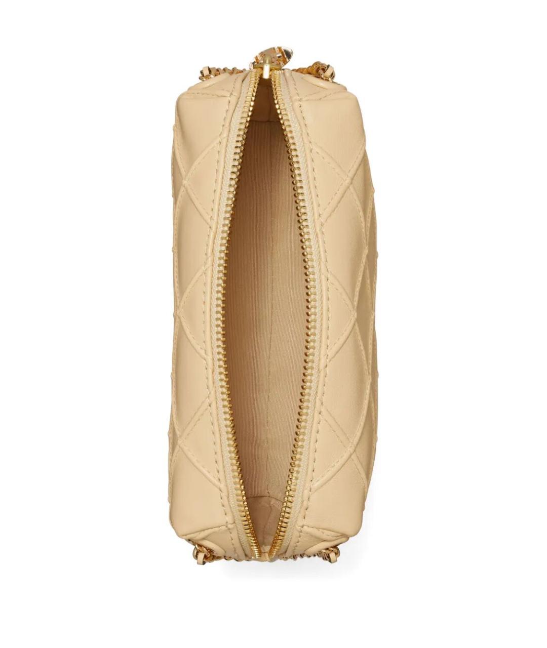 TORY BURCH Бежевая кожаная сумка через плечо, фото 2