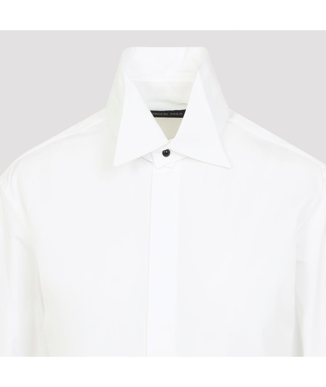 PHOEBE PHILO Белая хлопковая рубашка, фото 4