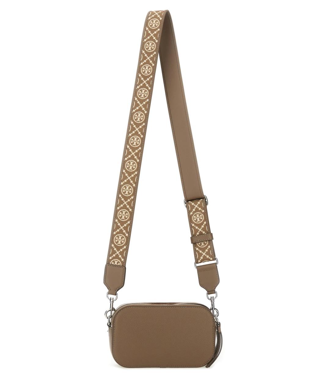 TORY BURCH Серая кожаная сумка через плечо, фото 2