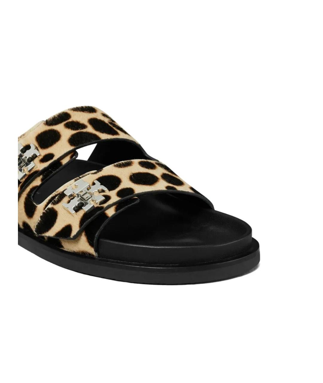 TORY BURCH Черные кожаные сандалии, фото 2