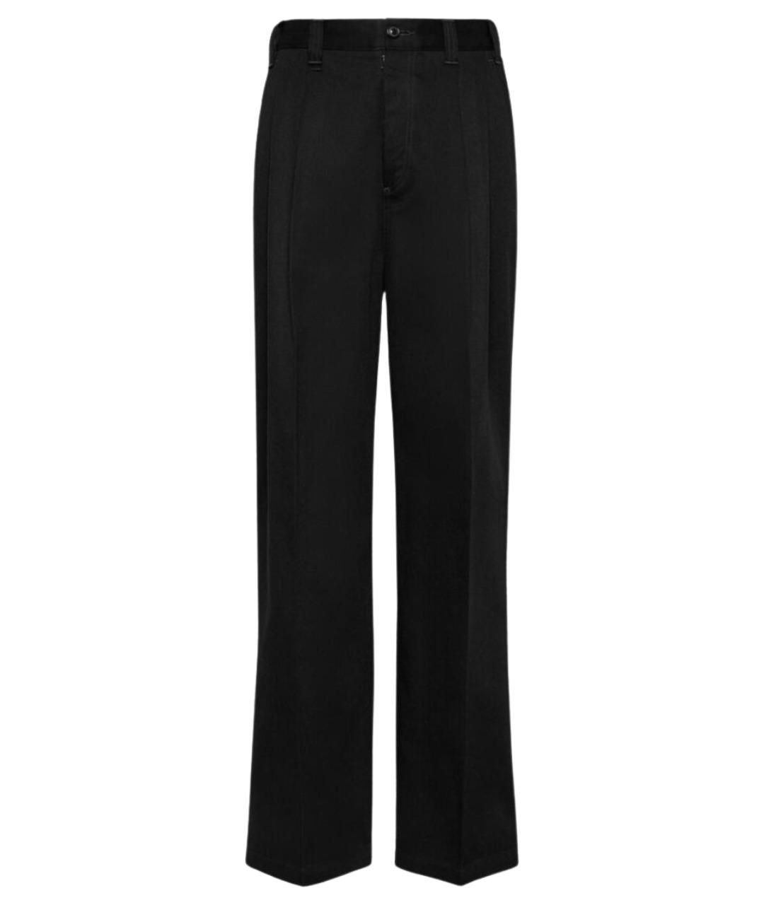 MAISON MARGIELA Черные полиэстеровые повседневные брюки, фото 1