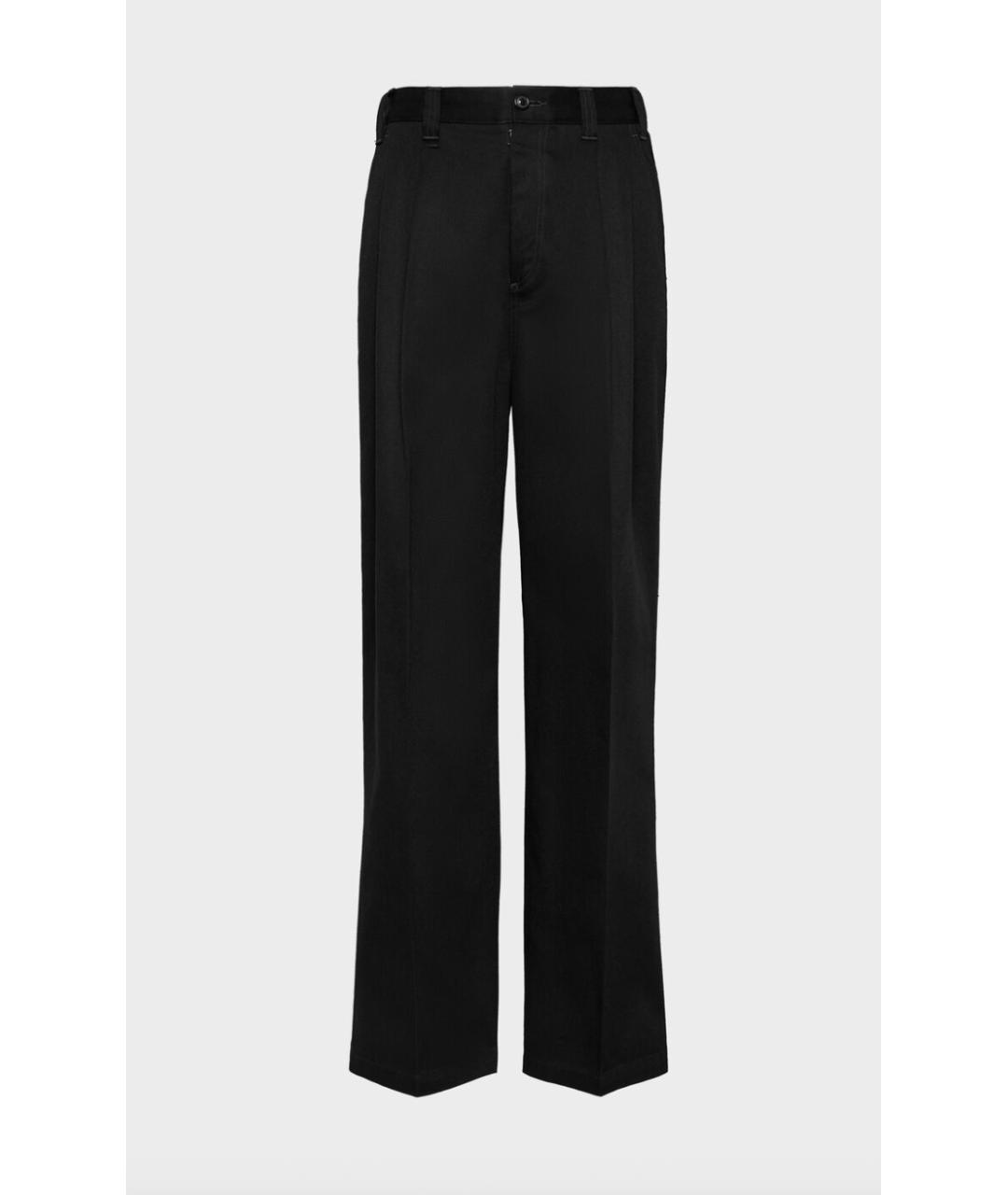 MAISON MARGIELA Черные полиэстеровые повседневные брюки, фото 7