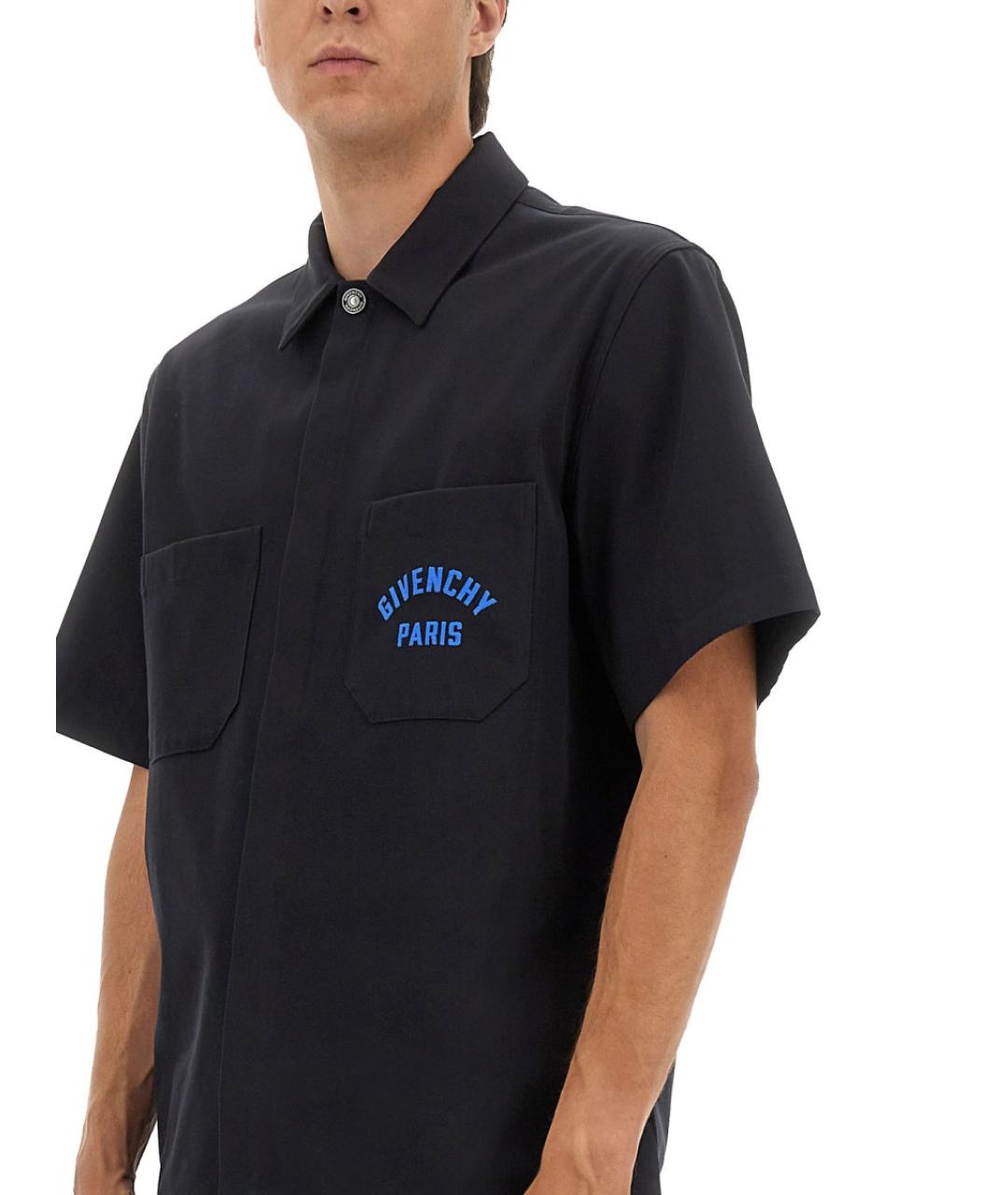 GIVENCHY Синяя хлопковая кэжуал рубашка, фото 5