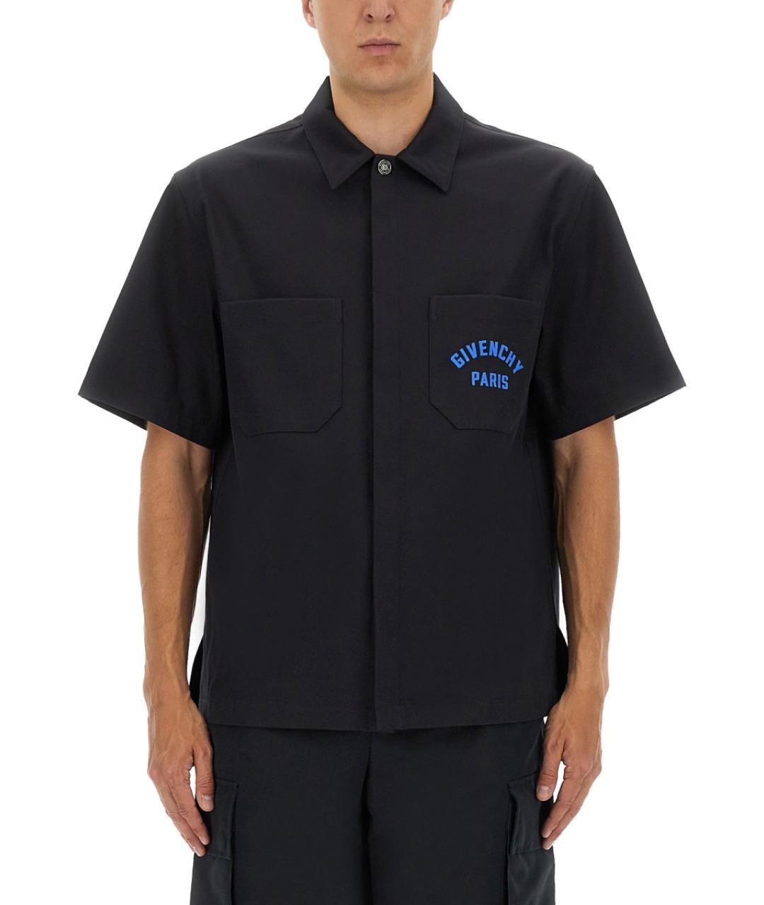 GIVENCHY Синяя хлопковая кэжуал рубашка, фото 2