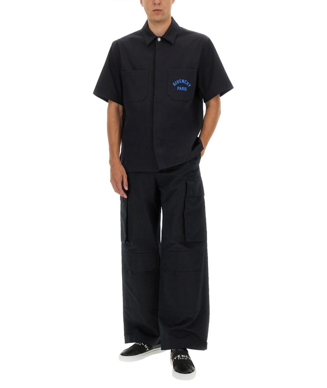 GIVENCHY Синяя хлопковая кэжуал рубашка, фото 3