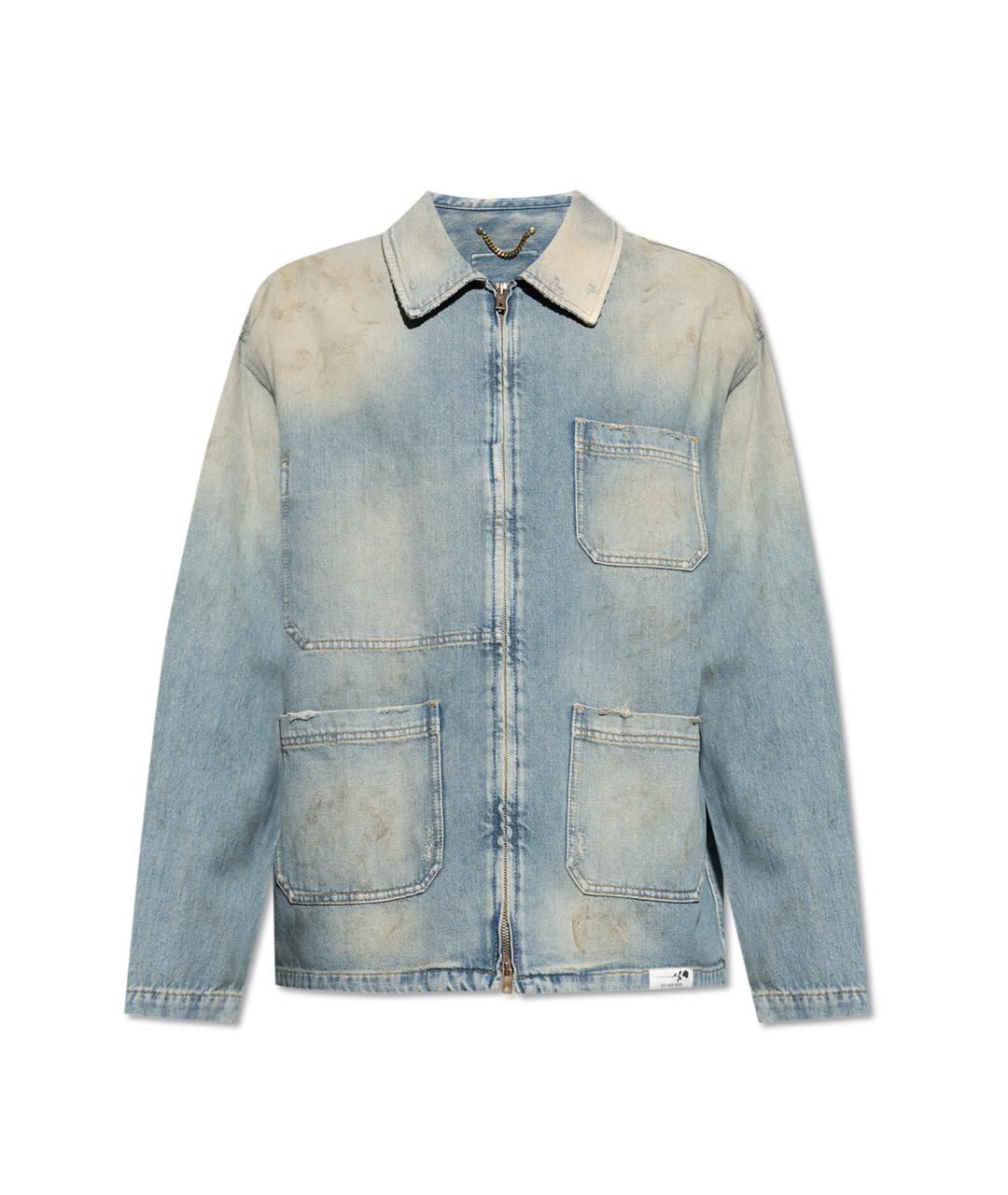 GOLDEN GOOSE DELUXE BRAND Голубая хлопковая куртка, фото 1