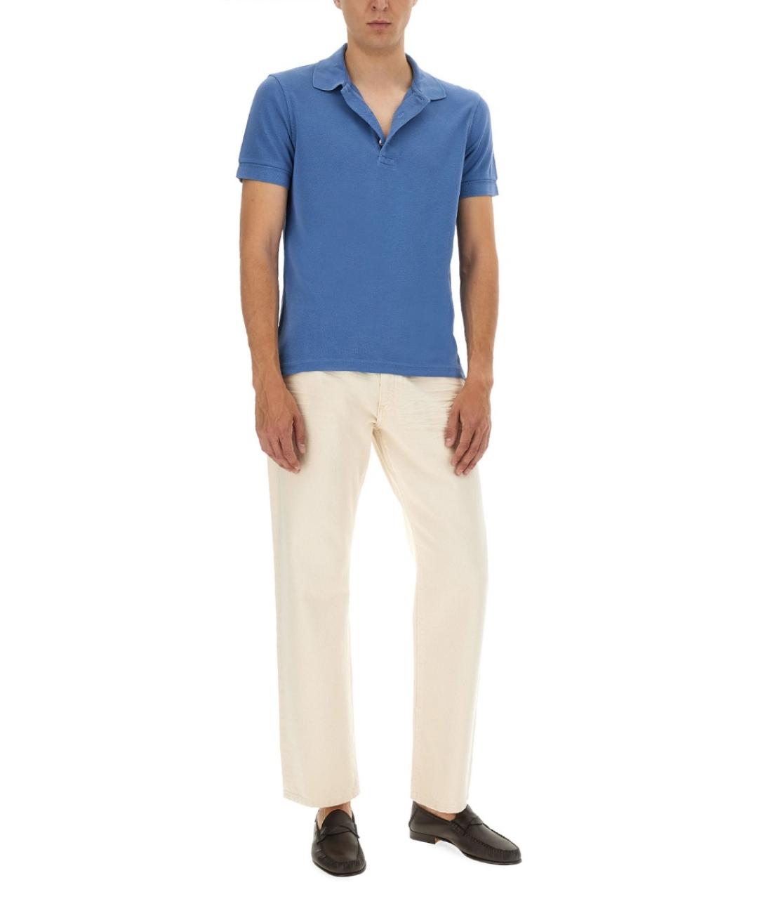 TOM FORD Синяя хлопковая футболка, фото 3