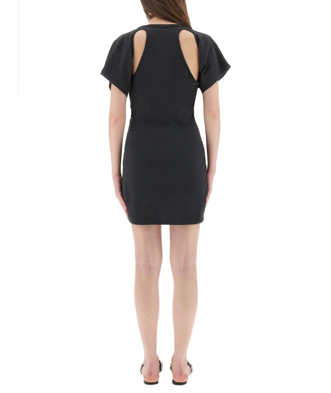 T BY ALEXANDER WANG Черное хлопковое повседневное платье, фото 2