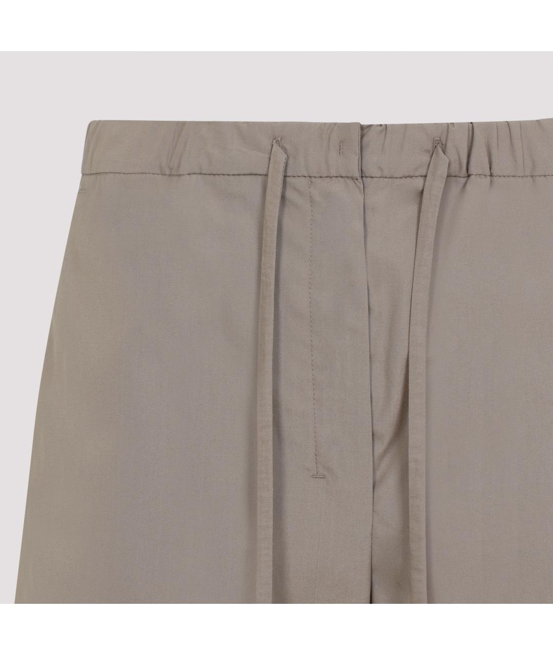 'S MAX MARA Бежевые хлопковые прямые брюки, фото 4