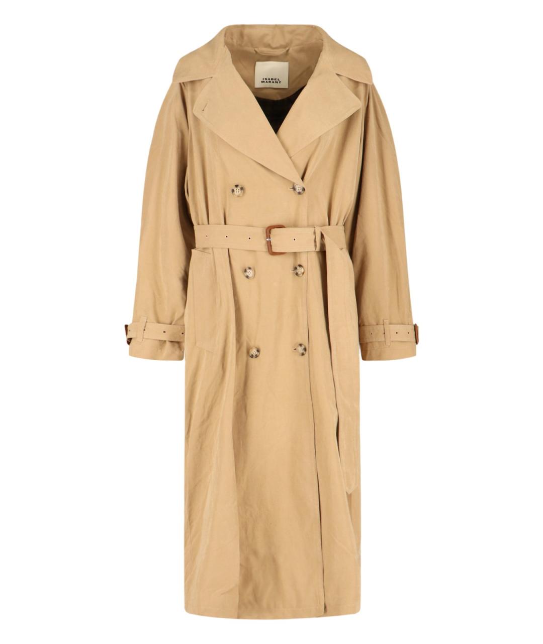 ISABEL MARANT Бежевый полиэстеровый тренч/плащ, фото 1