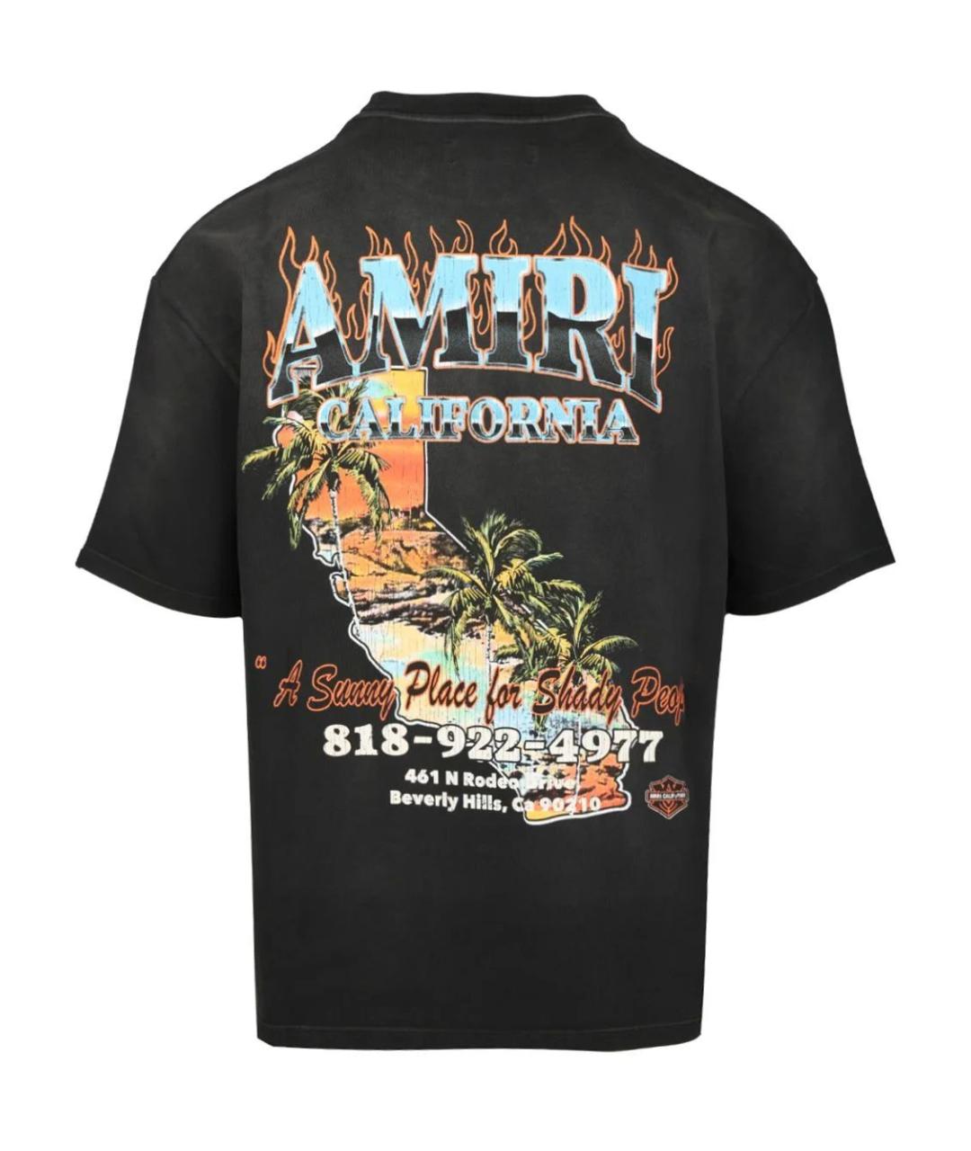 AMIRI Черная хлопковая футболка, фото 2