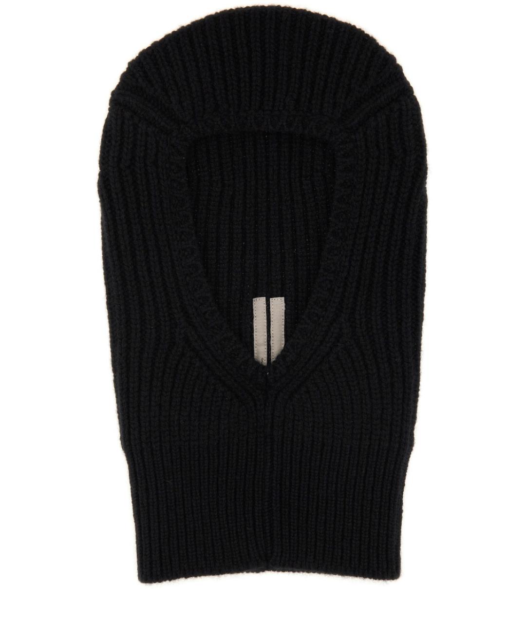 RICK OWENS Черный шерстяной шарф, фото 1