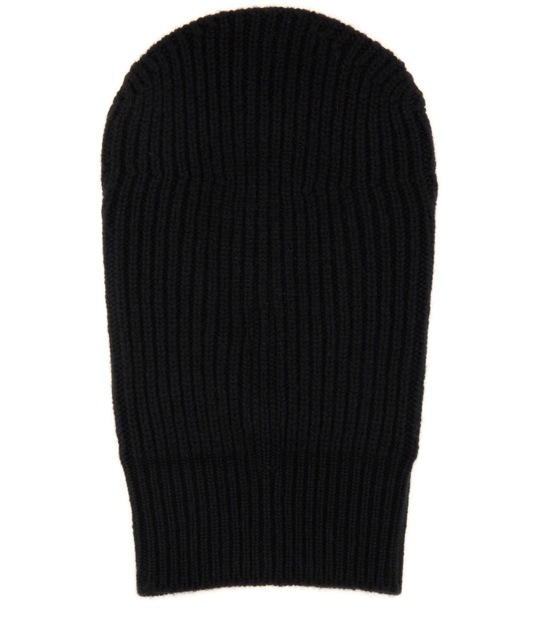 RICK OWENS Черный шерстяной шарф, фото 2