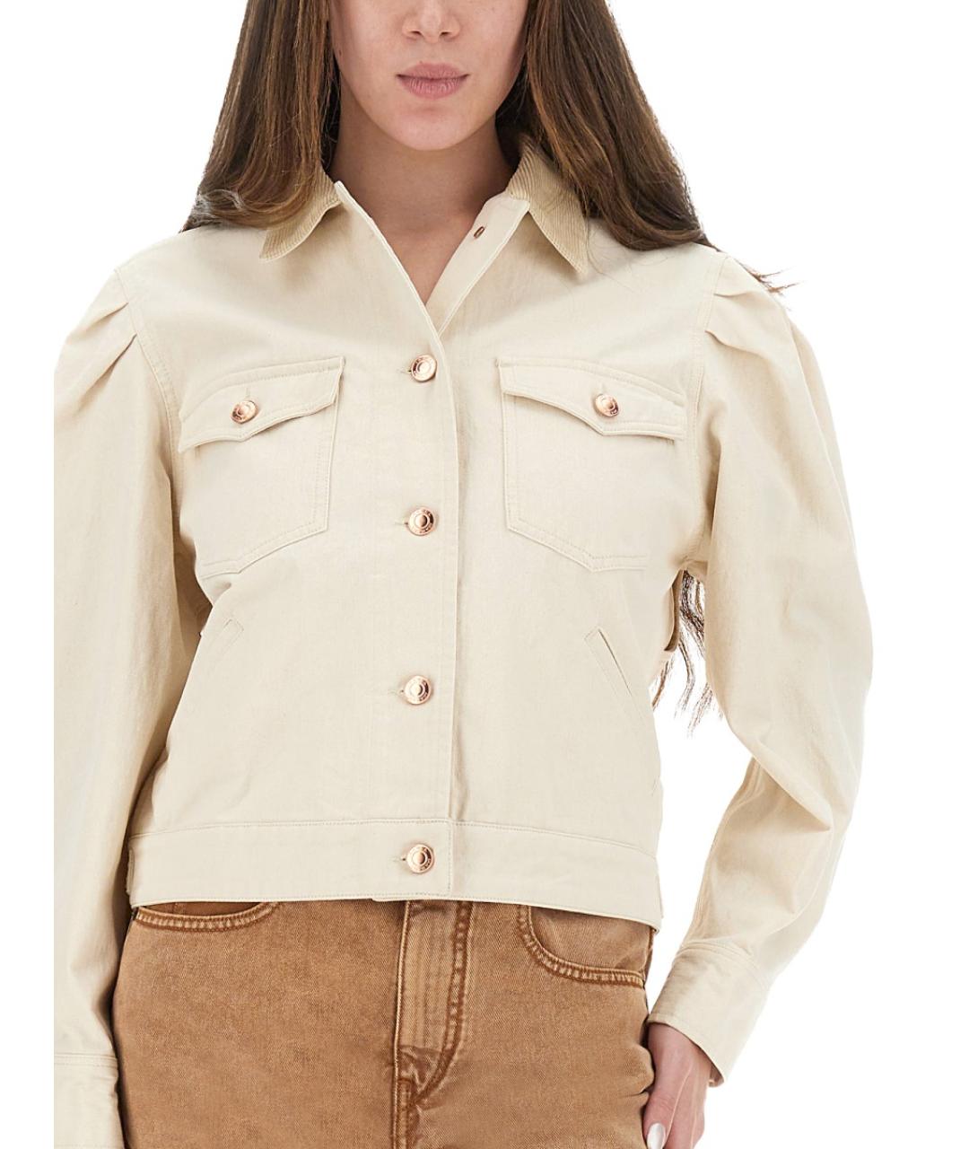 ISABEL MARANT Бежевая хлопковая куртка, фото 3