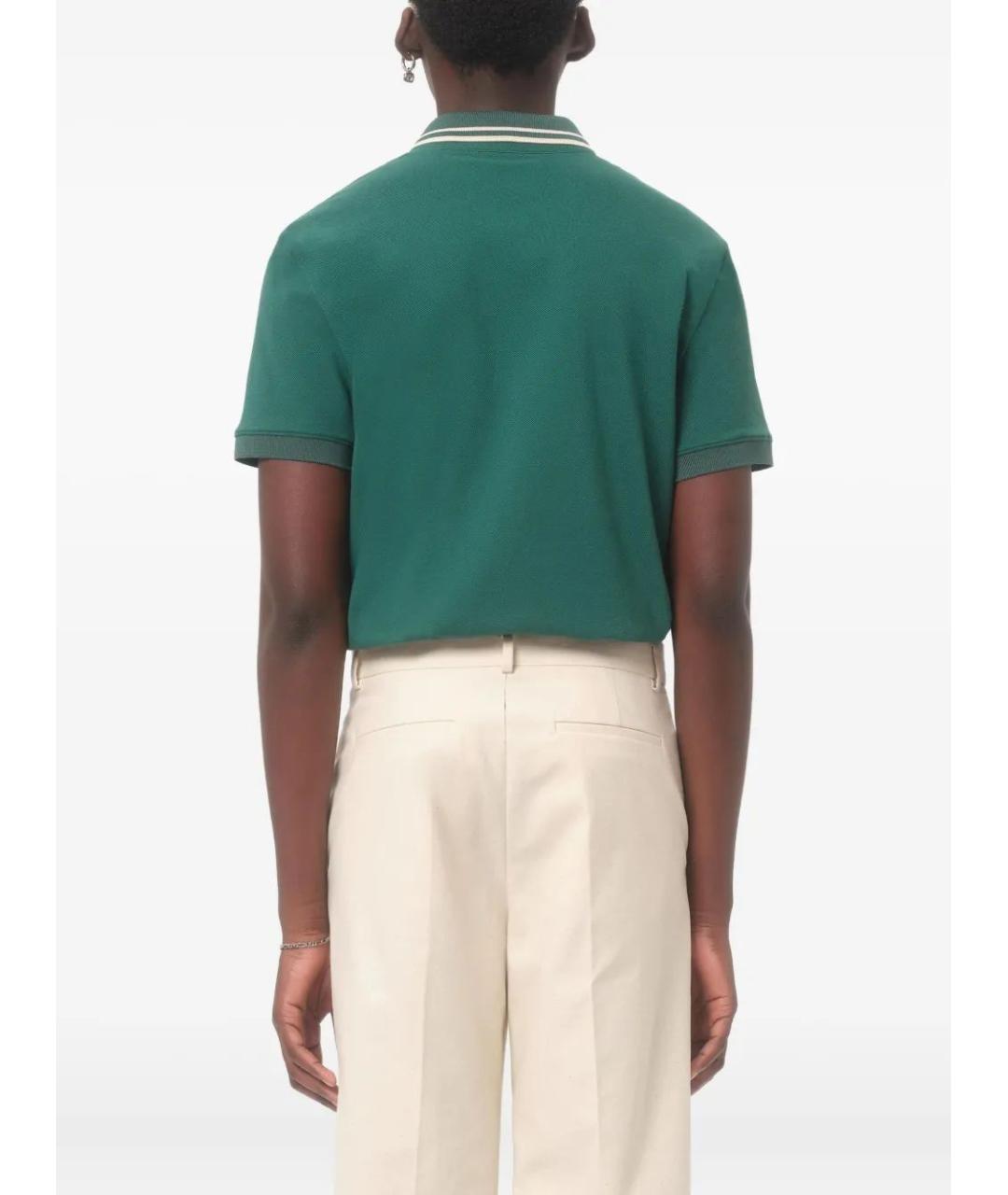 VALENTINO Зеленые хлопковое поло с коротким рукавом, фото 5