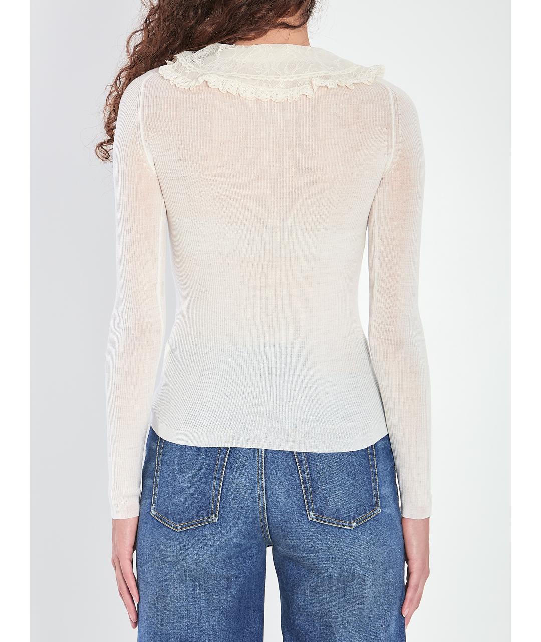 CHLOE Белая шерстяная рубашка, фото 5