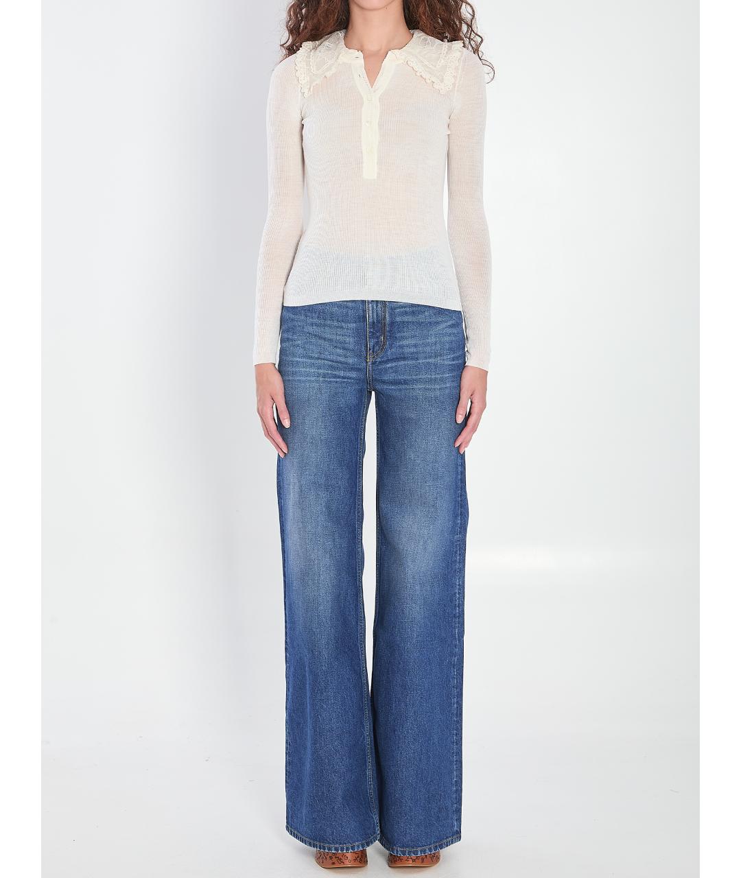 CHLOE Белая шерстяная рубашка, фото 6