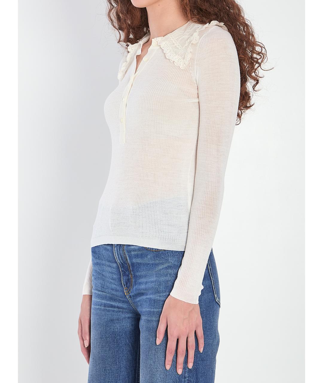 CHLOE Белая шерстяная рубашка, фото 3