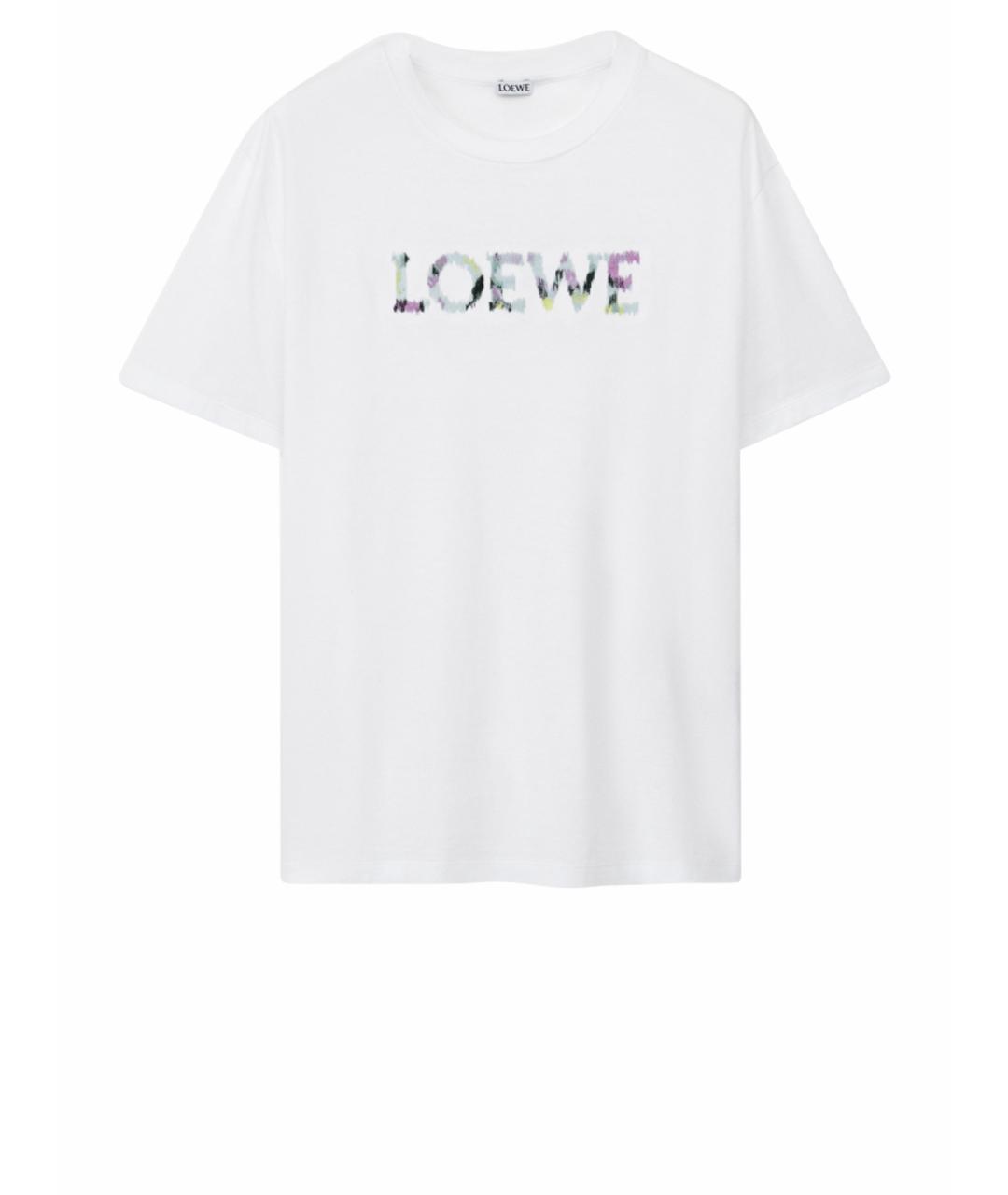LOEWE Белая хлопковая футболка, фото 1