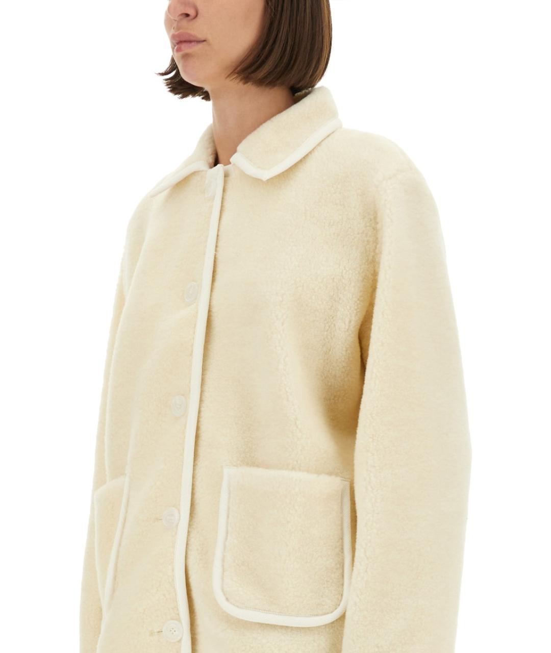 A.P.C. Бежевое шерстяное пальто, фото 3