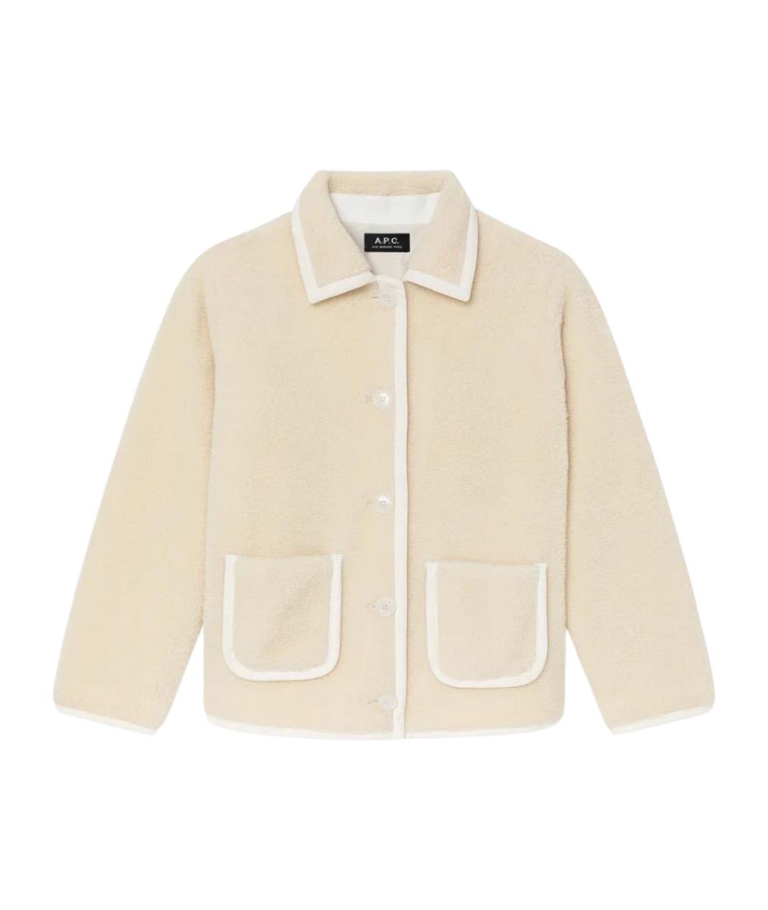A.P.C. Бежевое шерстяное пальто, фото 1
