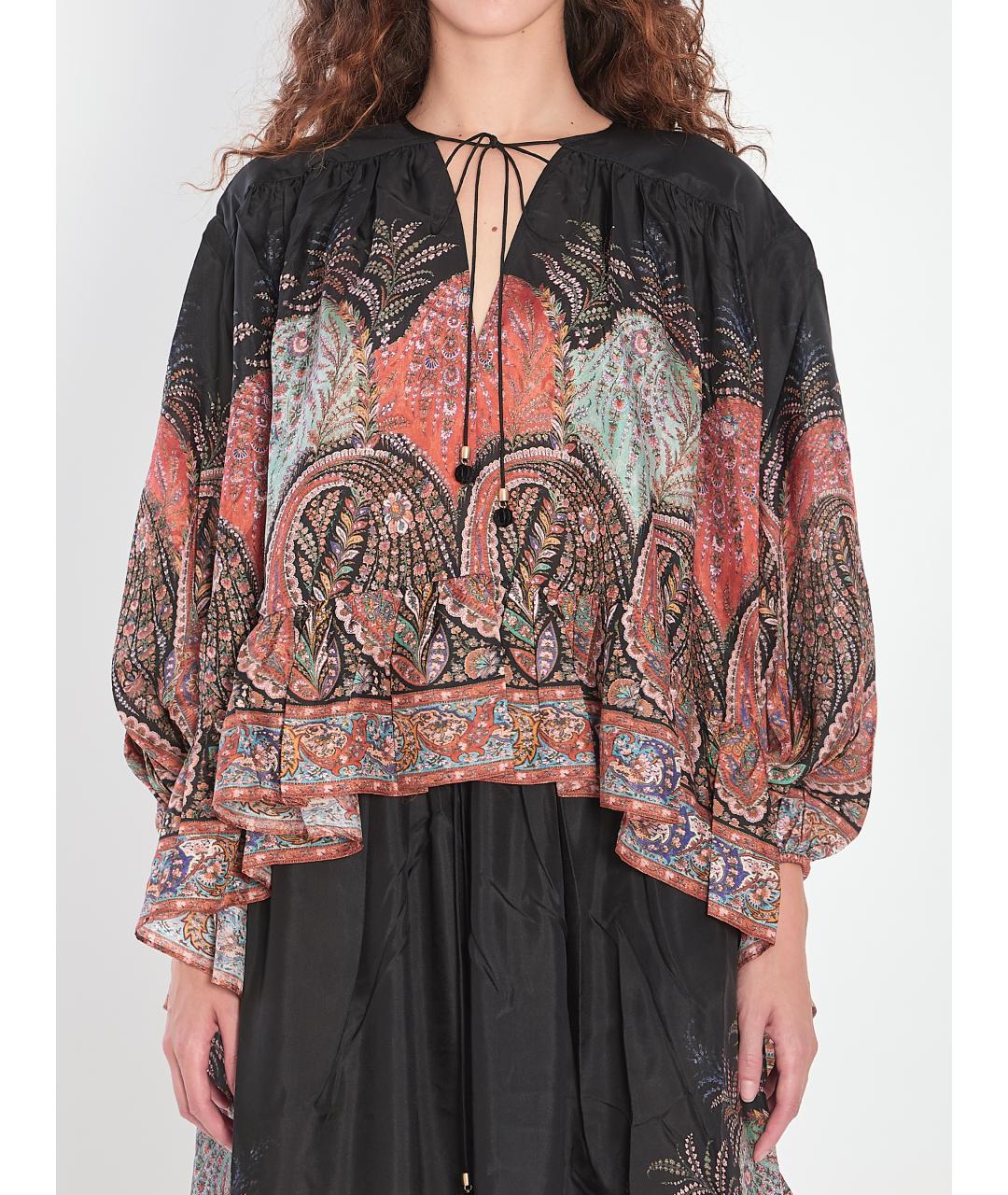 ZIMMERMANN Черная шелковая рубашка, фото 2