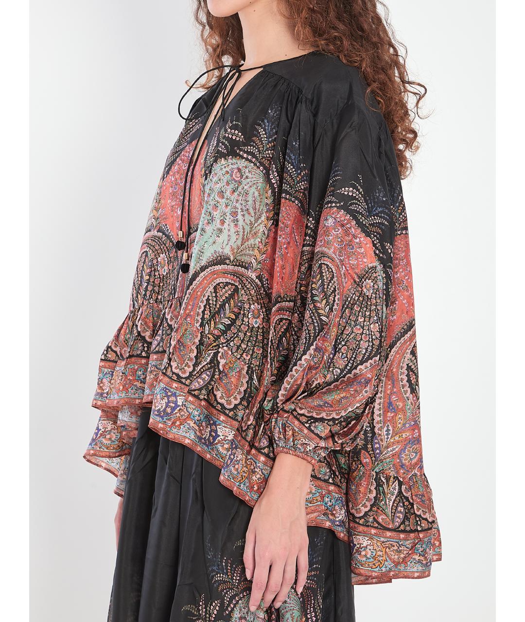 ZIMMERMANN Черная шелковая рубашка, фото 3