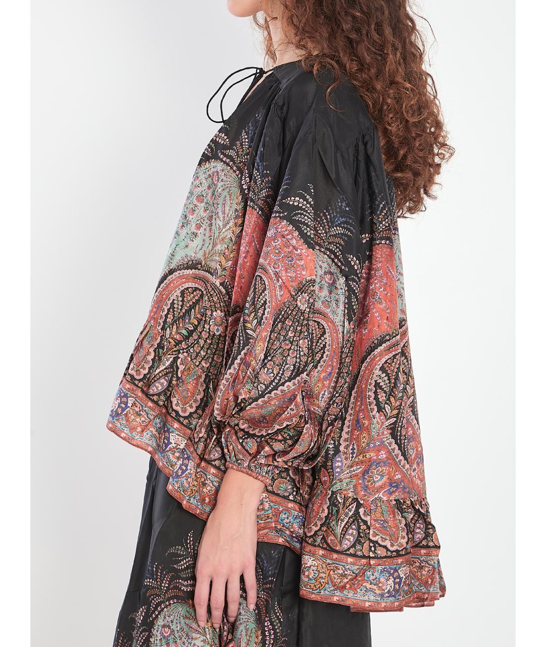 ZIMMERMANN Черная шелковая рубашка, фото 4