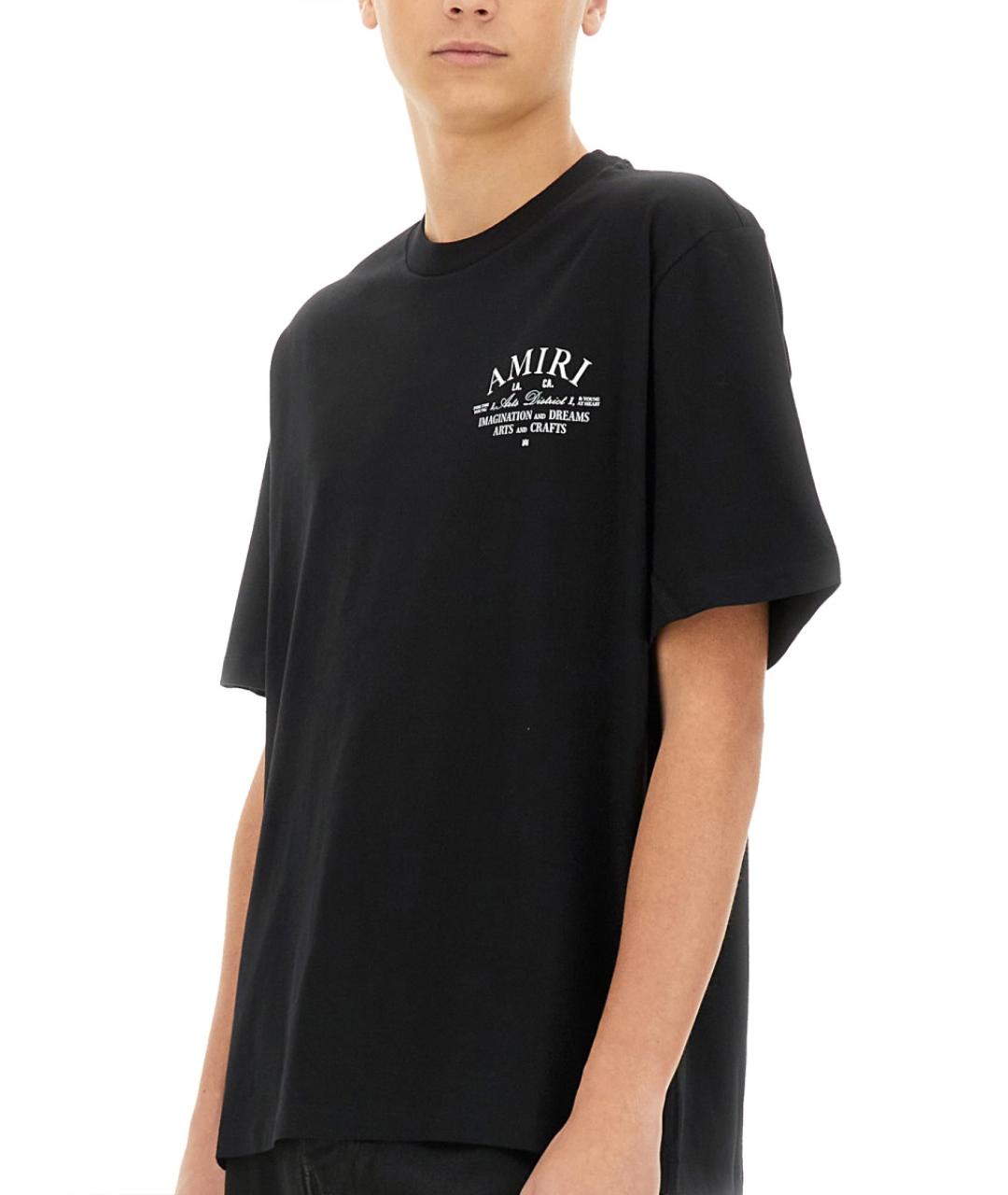 AMIRI Черная хлопковая футболка, фото 4