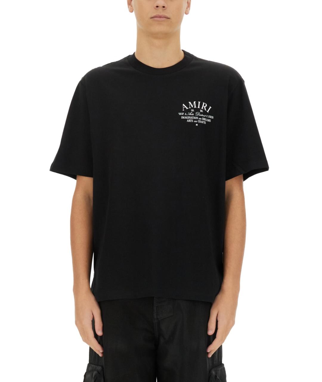 AMIRI Черная хлопковая футболка, фото 2