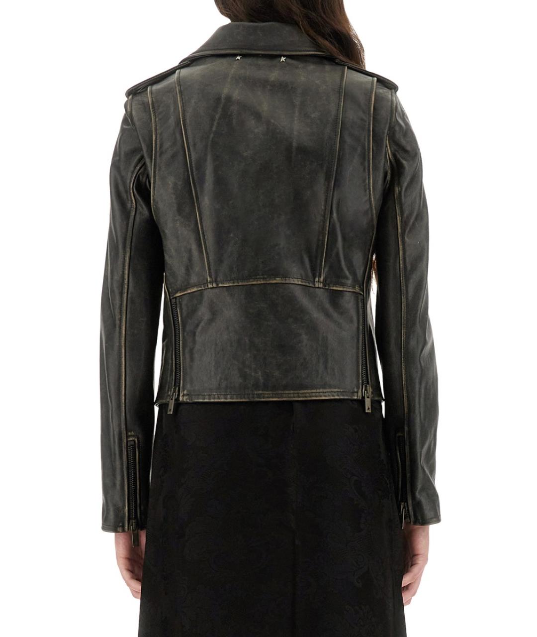 GOLDEN GOOSE DELUXE BRAND Черная кожаная куртка, фото 4