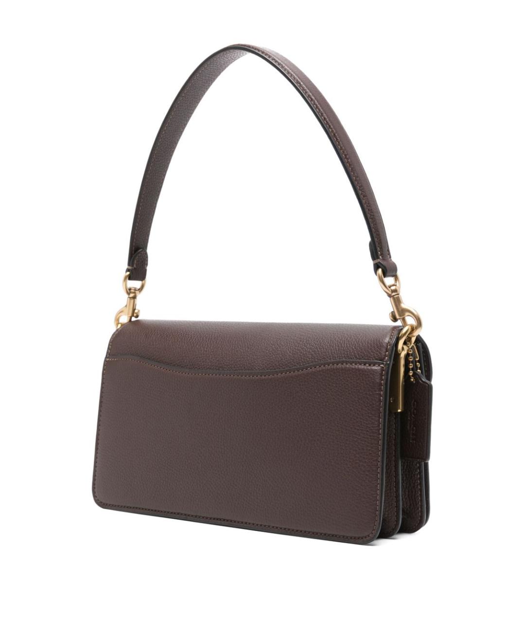 COACH Коричневая кожаная сумка через плечо, фото 4