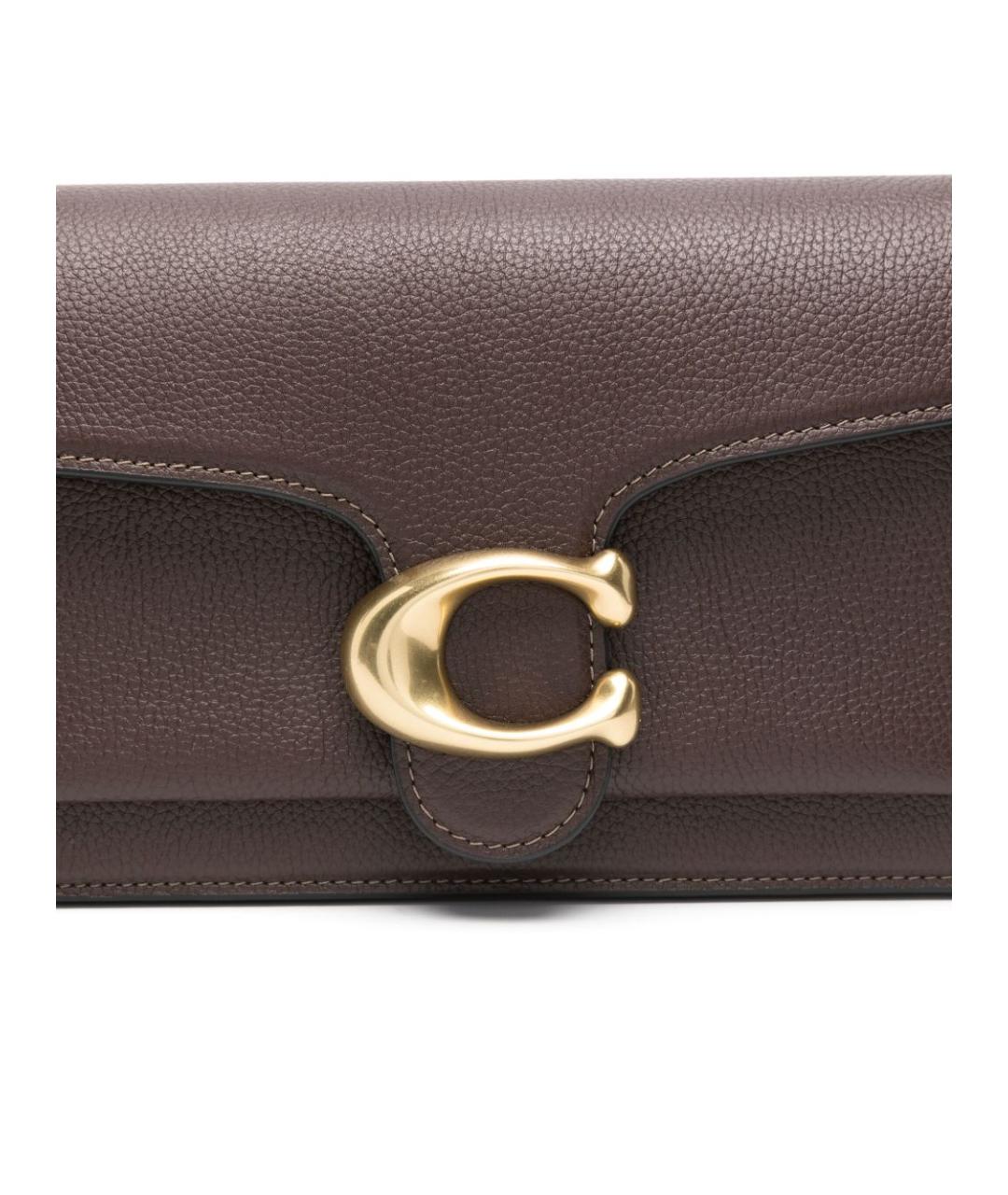 COACH Коричневая кожаная сумка через плечо, фото 5