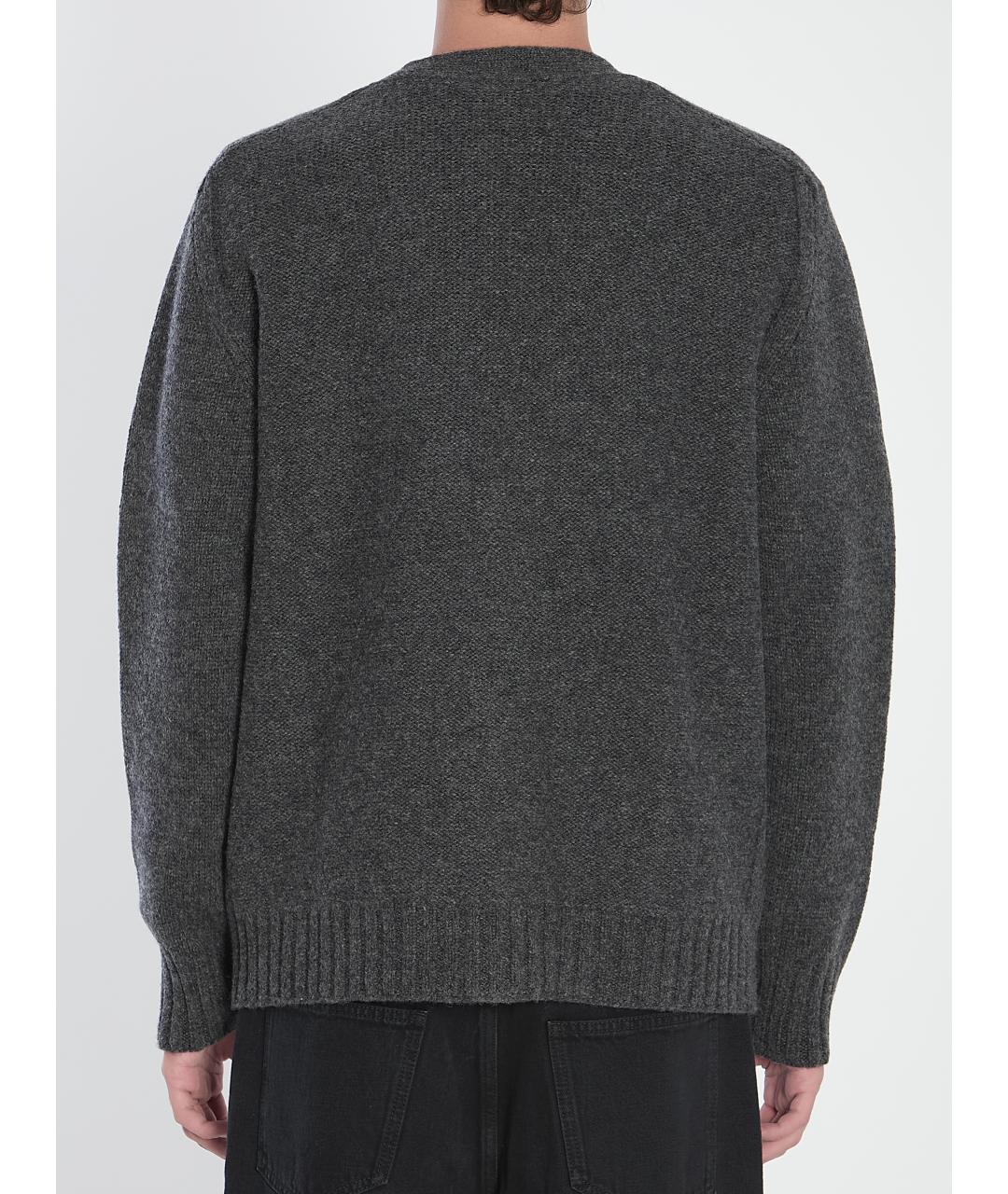 BOTTEGA VENETA Серый шерстяной кардиган, фото 5