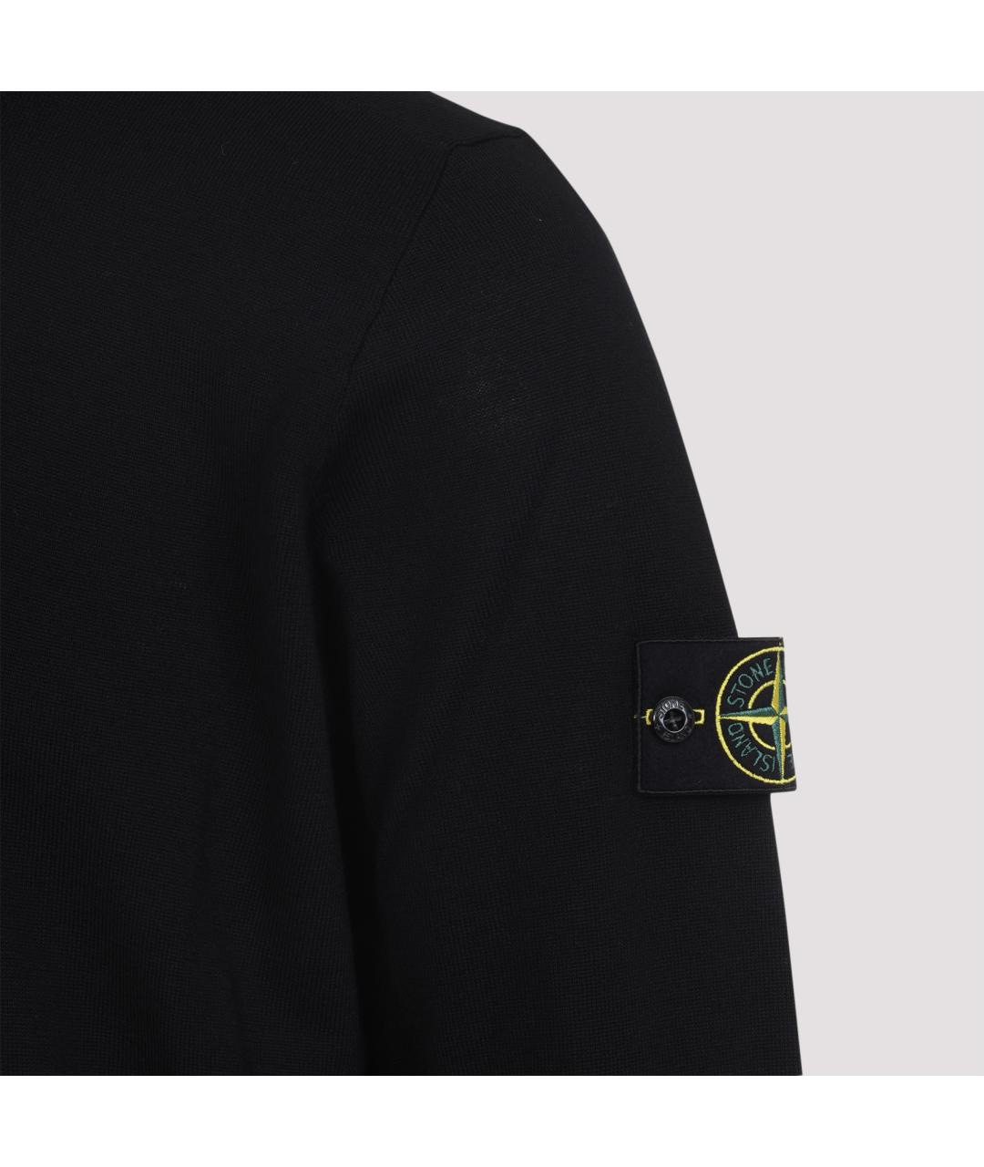 STONE ISLAND Черный шерстяной джемпер / свитер, фото 3