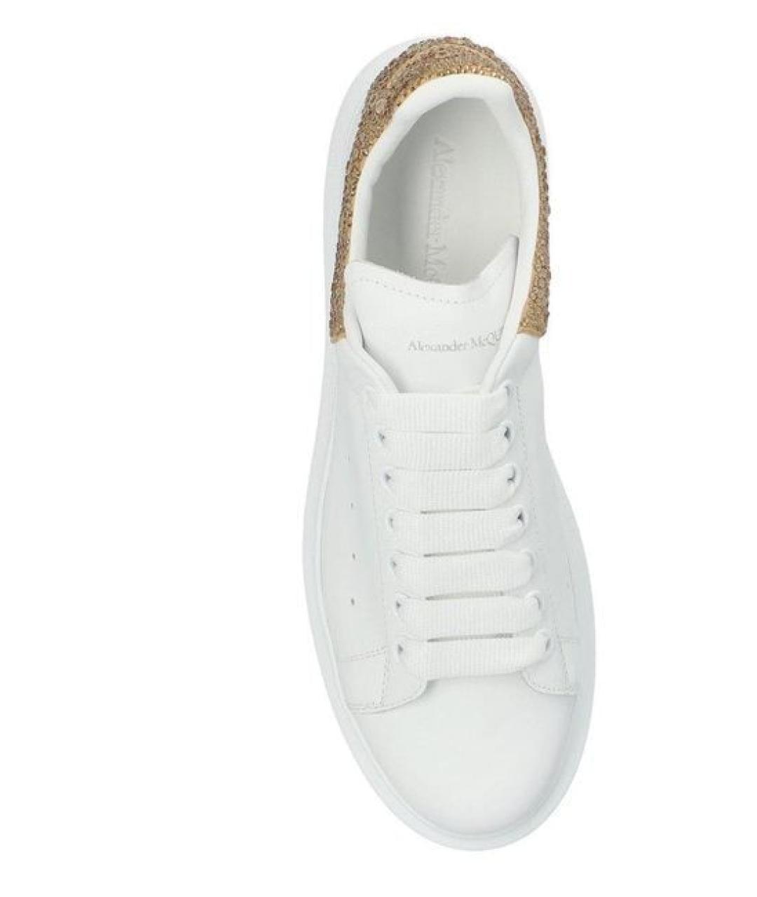 ALEXANDER MCQUEEN Белые кожаные кроссовки, фото 4