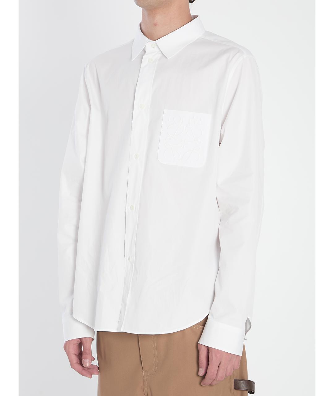 LOEWE Белая хлопковая кэжуал рубашка, фото 3