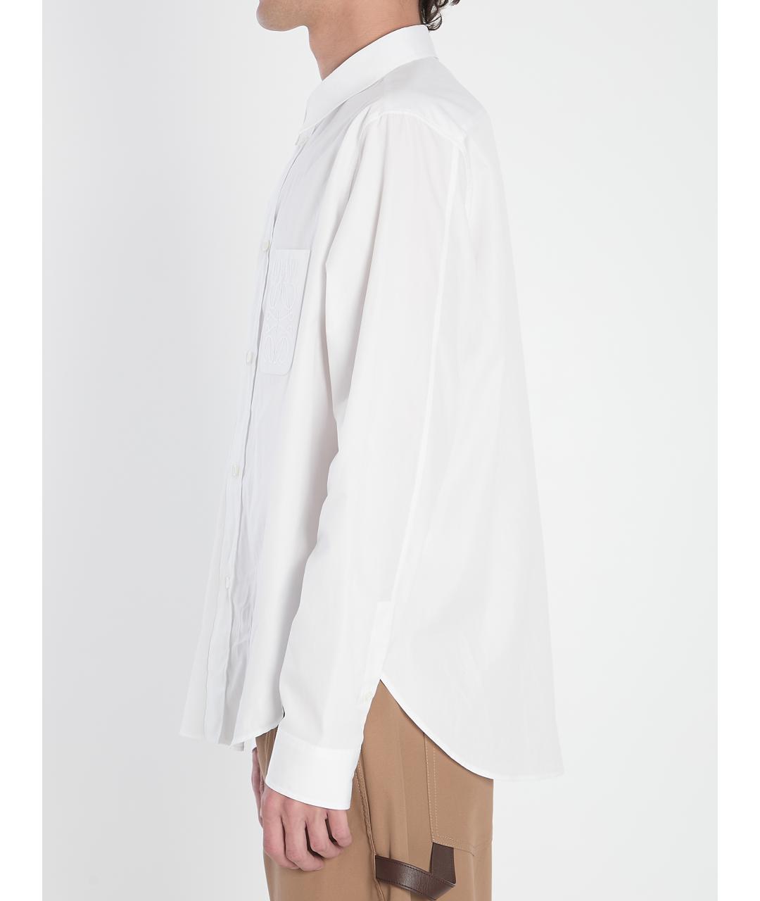 LOEWE Белая хлопковая кэжуал рубашка, фото 4