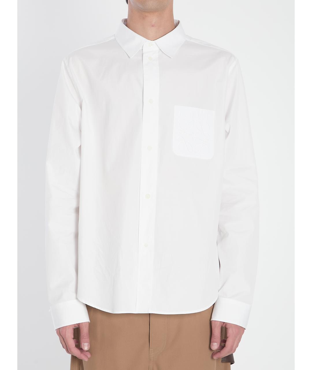 LOEWE Белая хлопковая кэжуал рубашка, фото 2