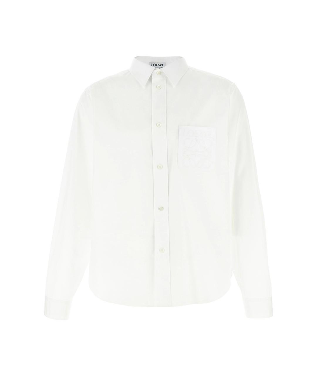 LOEWE Белая хлопковая кэжуал рубашка, фото 1