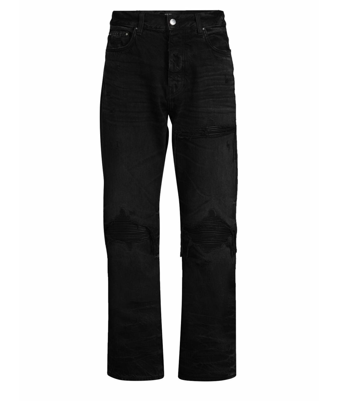 AMIRI Черные хлопковые прямые джинсы, фото 1