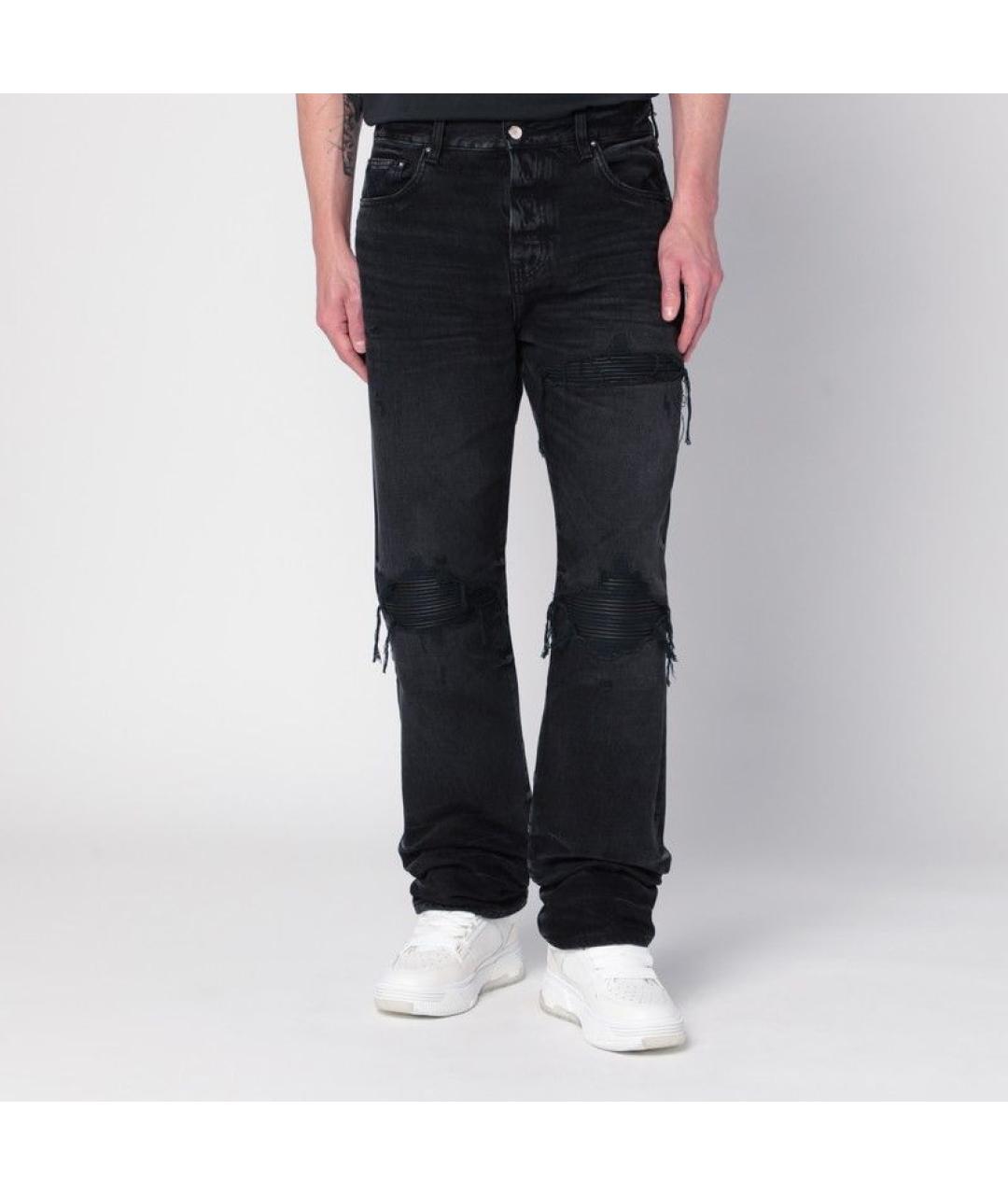 AMIRI Черные хлопковые прямые джинсы, фото 3