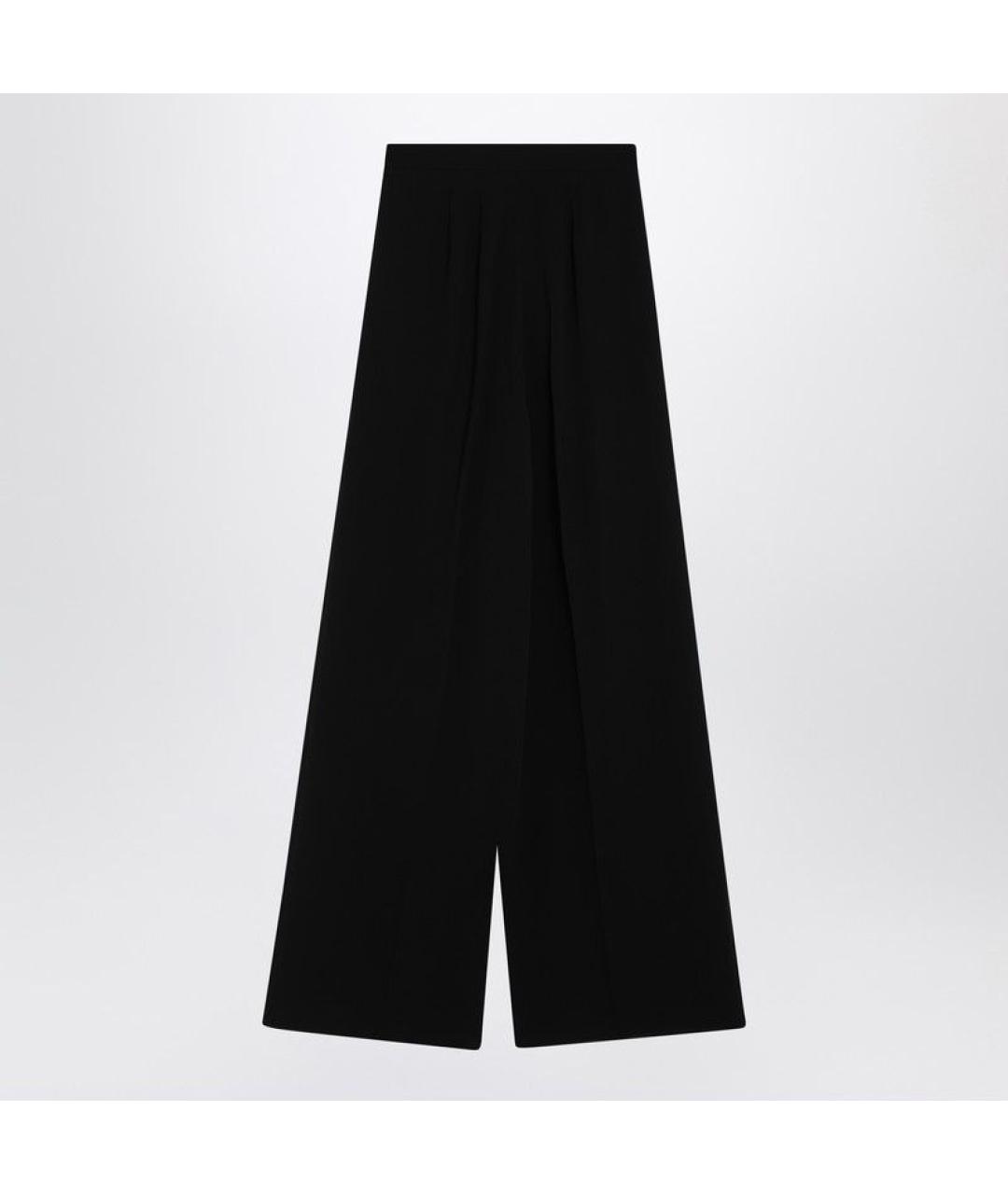 MAX MARA Черные ацетатные прямые брюки, фото 2