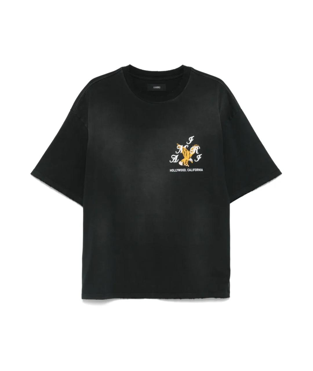 AMIRI Черная хлопковая футболка, фото 1